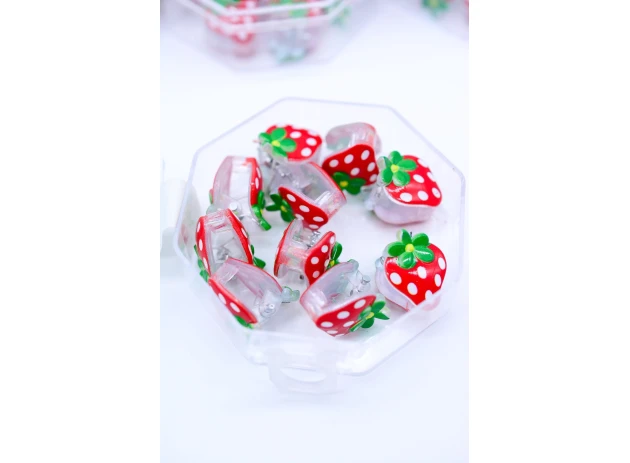 crab plastic 2cm assorti set.12cut..00252