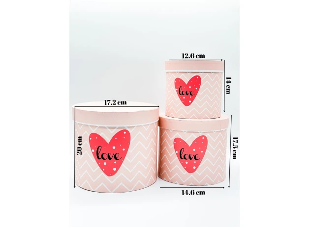 cutii p-u cadou assorti set.  3buc.00125