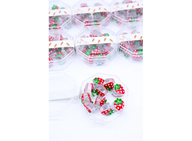 crab plastic 2cm assorti set.12cut..00252