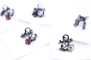 crab metal  2cm assorti set.12buc.00240