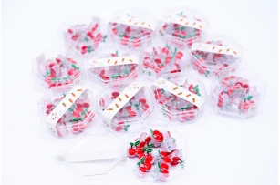 crab plastic 2cm assorti set.12cut..00252
